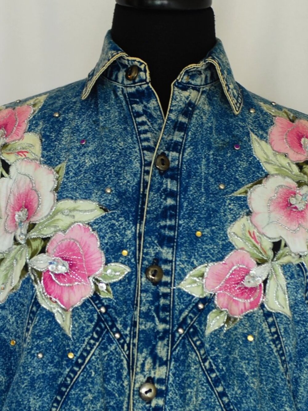 West Rider Authentic Jeans Embellished Vintage Dress - Picture 4 of 6